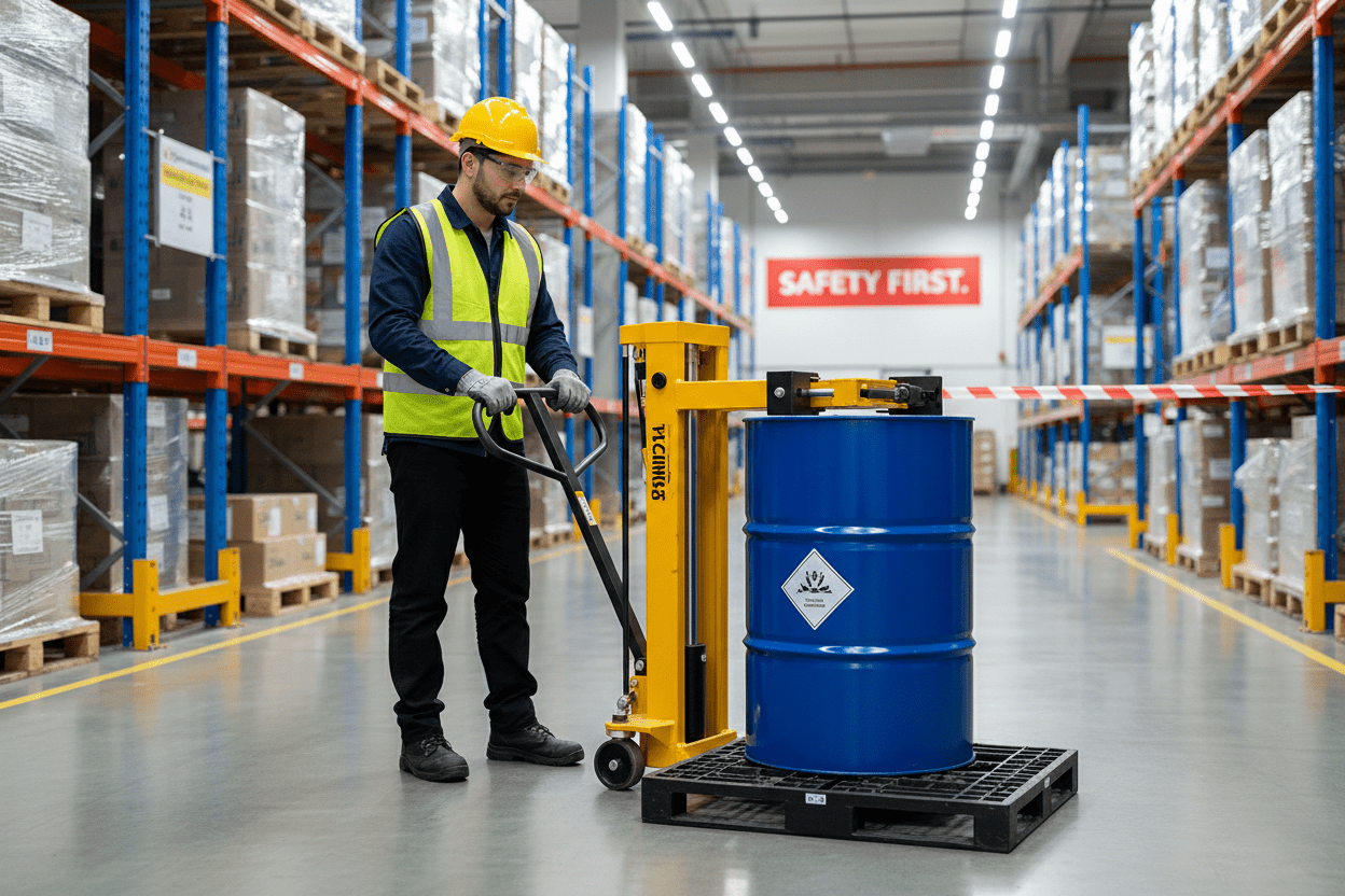 Hur hanterar du fat säkert och ergonomiskt i lager och industri? - Alvemo