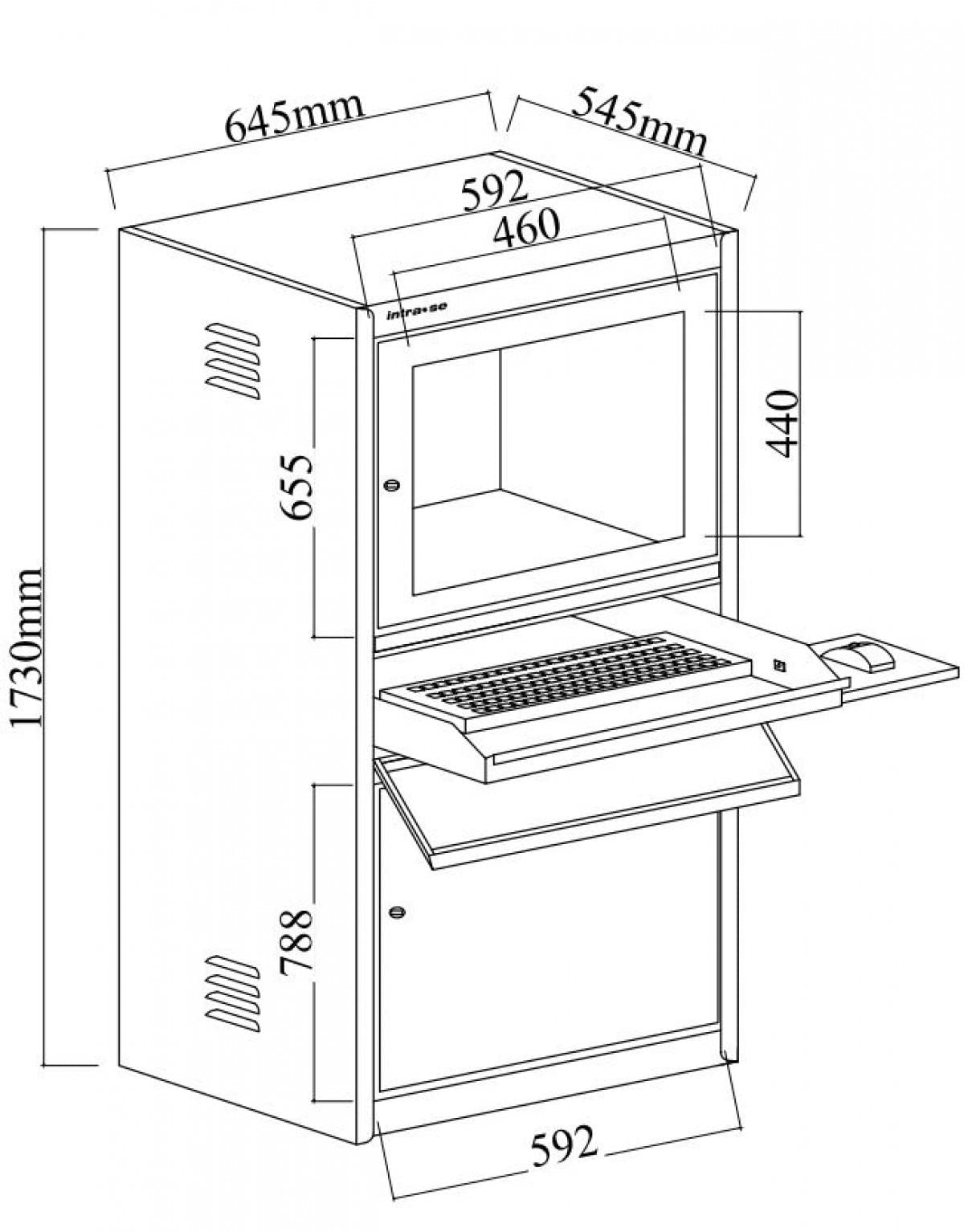 Dataskåp Robust och Självventilerad (Omonterad) - Alvemo - Förvaring & Skåp