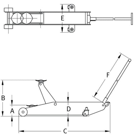 Domkraft HÖGLYFT (2000 kg, Compac) - Alvemo - EV - utrustning