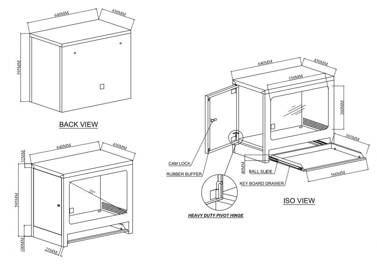 Flexibelt Dataskåp 24" (Vägg & Bord) - Alvemo - Förvaring & Skåp