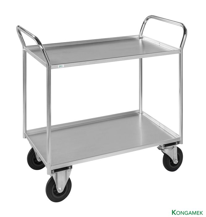 Hyllvagn 2 plan, helsvetsad (1070x550 mm) – 400 kg - Alvemo - Vagnar & Transport