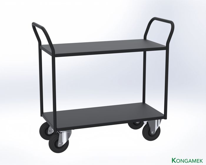Hyllvagn 2 plan, helsvetsad (1070x550 mm) – 400 kg - Alvemo - Vagnar & Transport