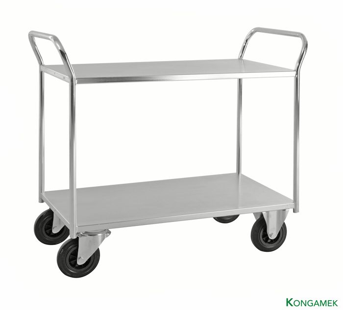 Hyllvagn 2 plan, helsvetsad (1070x550 mm) – 400 kg - Alvemo - Vagnar & Transport