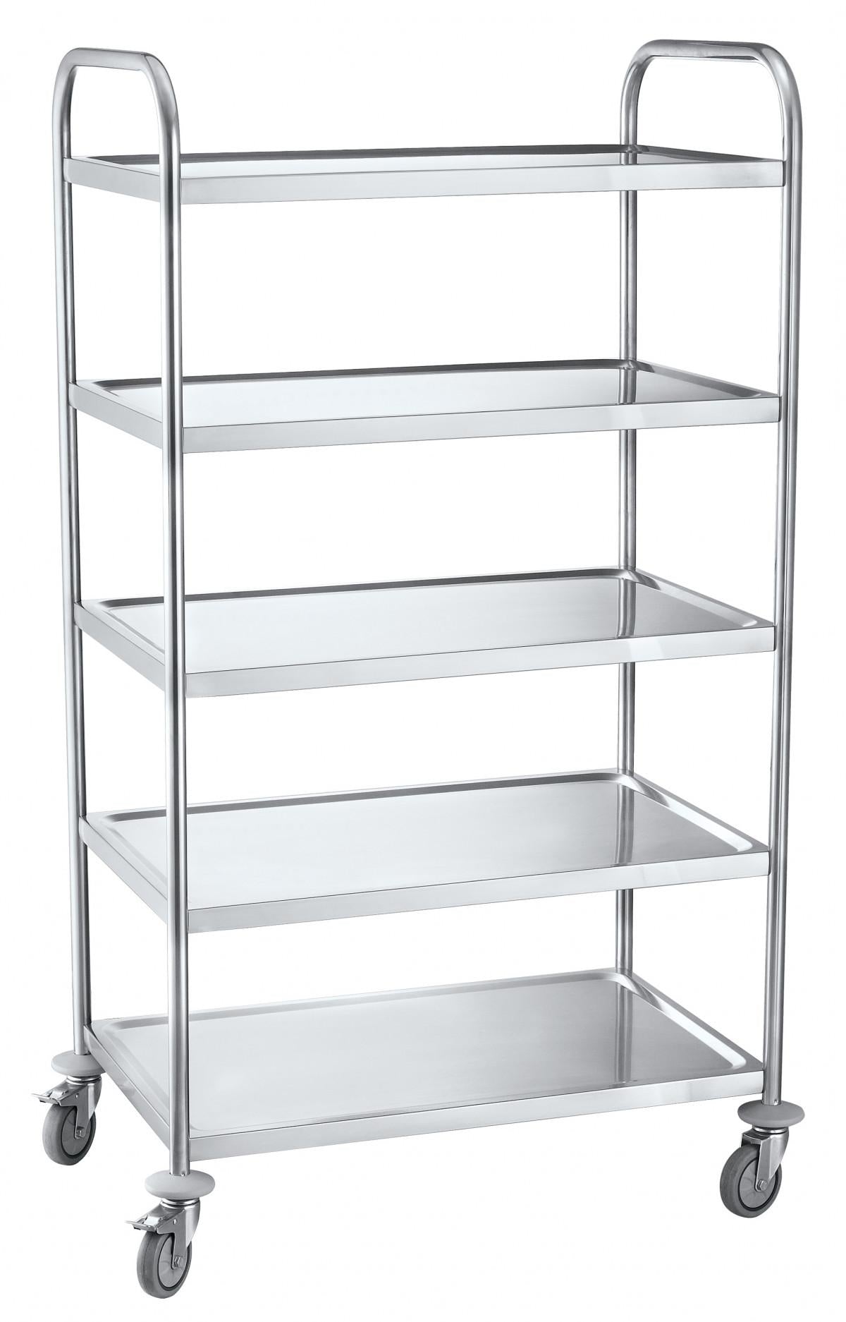 Plattformsvagn med hyllor (Rostfri) - Välj antal hyllplan - Alvemo - Transport & Lyft