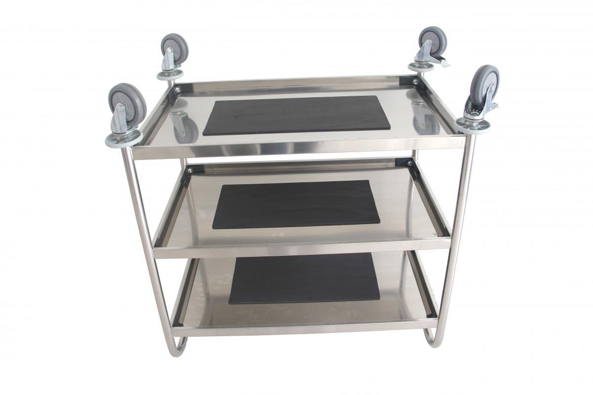 Plattformsvagn med hyllor (Rostfri) - Välj antal hyllplan - Alvemo - Transport & Lyft