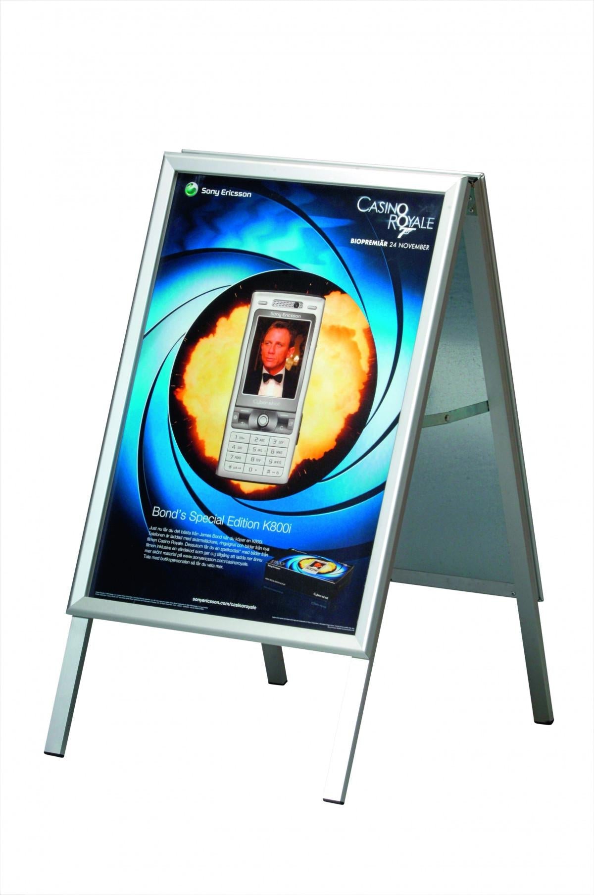 Trottoarskylt - Affischmått: 500x700 mm (Aliminum) - Alvemo -