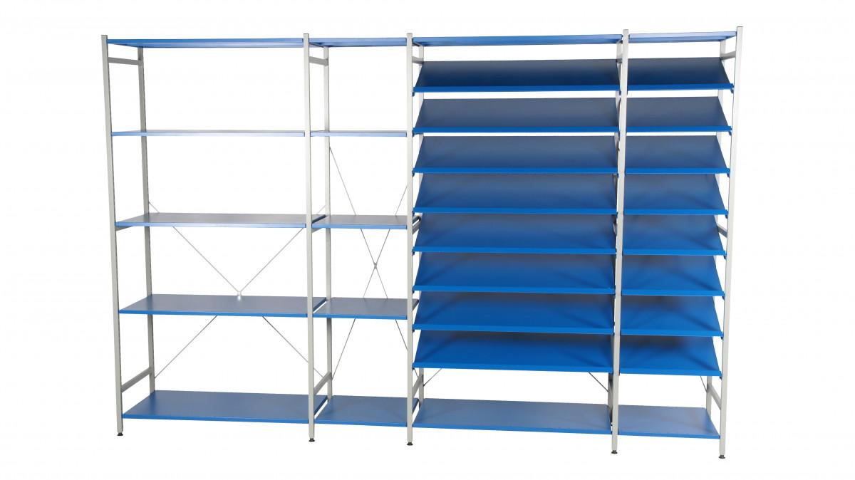 HYLLO Vinkelpaket 2 (8 hyllplan, 1000 mm, påbyggnad)