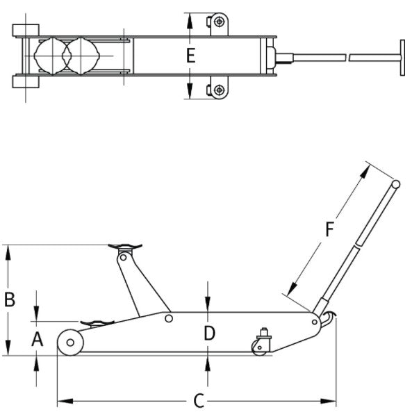 Domkraft LÅGLYFT (2000 kg, Compac) - Alvemo - EV - utrustning