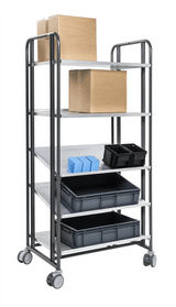 Ergonomisk plockvagn Serie 168 (5 plan, hög höjd 1850 mm, 250 kg) - Alvemo - Vagnar & Transport