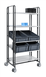 Ergonomisk plockvagn Serie 168 (5 plan, hög höjd 1850 mm, 250 kg) - Alvemo - Vagnar & Transport