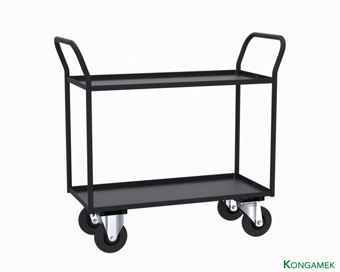 Hyllvagn 2 plan, helsvetsad (1070x550 mm) – 400 kg - Alvemo - Vagnar & Transport