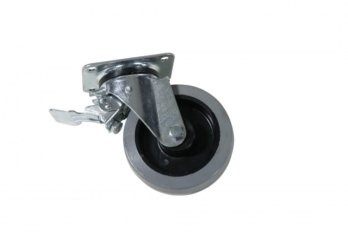 Länkhjul Gummi m broms 160x40 - Alvemo - Reservdel