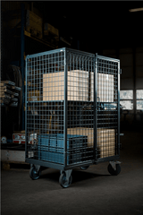Säkerhetsvagn ERGO med galler (1332x821 mm) – 500 kg - Alvemo - Vagnar & Transport
