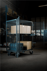 Säkerhetsvagn ERGO med galler (1332x821 mm) – 500 kg - Alvemo - Vagnar & Transport