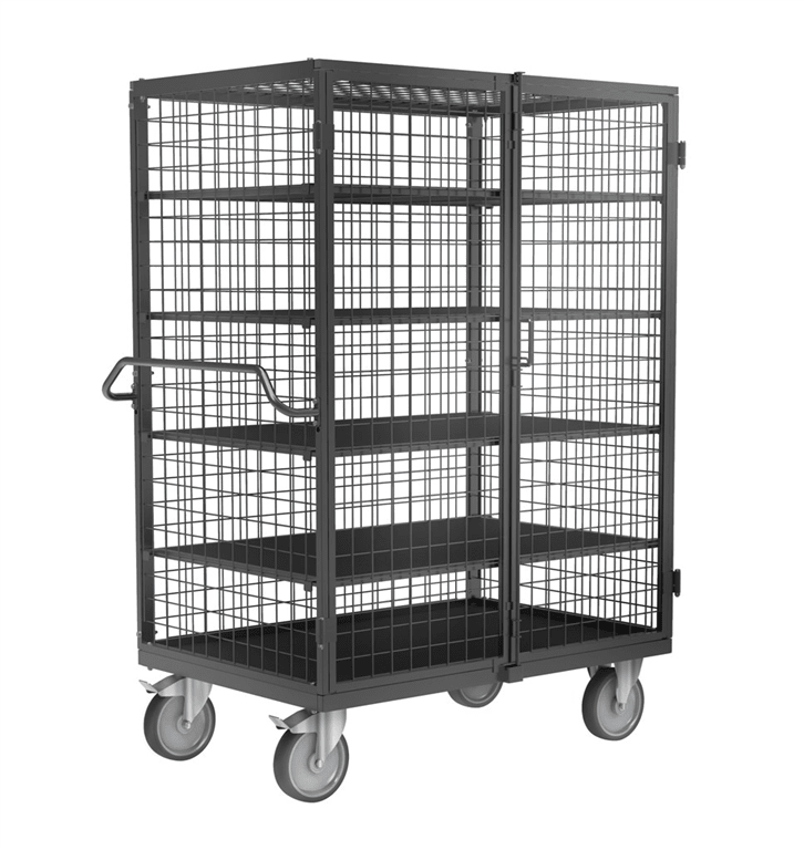 Säkerhetsvagn ERGO med galler (1332x821 mm) – 500 kg - Alvemo - Vagnar & Transport
