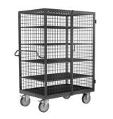 Säkerhetsvagn ERGO med galler (1332x821 mm) – 500 kg - Alvemo - Vagnar & Transport