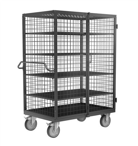 Säkerhetsvagn ERGO med galler (1332x821 mm) – 500 kg - Alvemo - Vagnar & Transport
