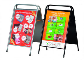 Trottoarskylt - Affischmått: 700x1000 mm (Svart) - Alvemo - 