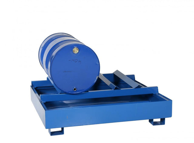 Uppsamlingskärl för 2 fat liggande – Fatpall 220L (i bredd) - Alvemo - Avfallshantering & Miljö