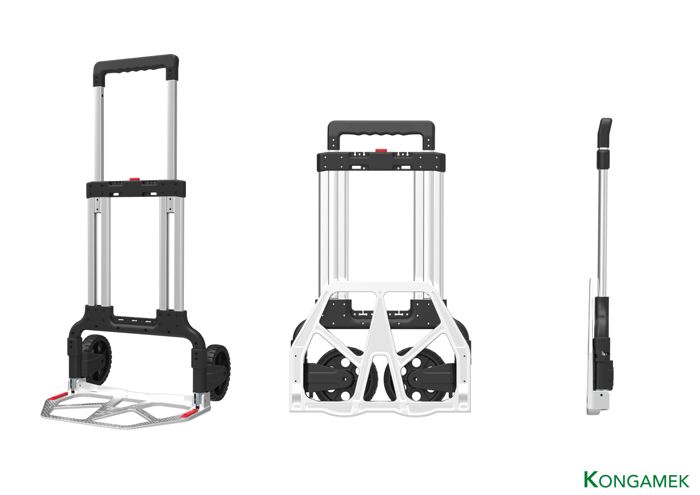 Vikbar magasinkärra – 125 kg, aluminium (570×540 mm) - Alvemo - Vagnar & Transport